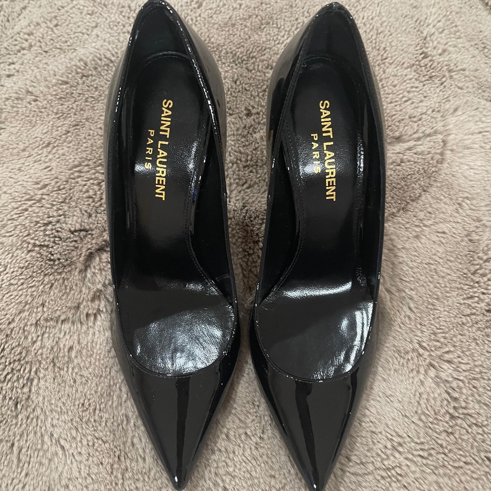 Authentic Saint Laurent 110mm Opyum Patent YSL-Heel Pumps